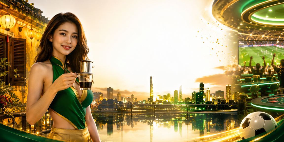 Người dùng tại Hội An truy cập 1130 trên điện thoại bên ly cà phê