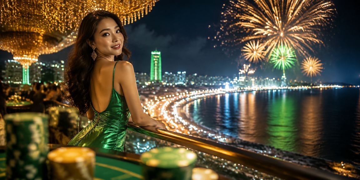 Thành viên VIP tại Nha Trang kiểm tra điểm thưởng và hoàn tiền trên điện thoại bên bãi biển